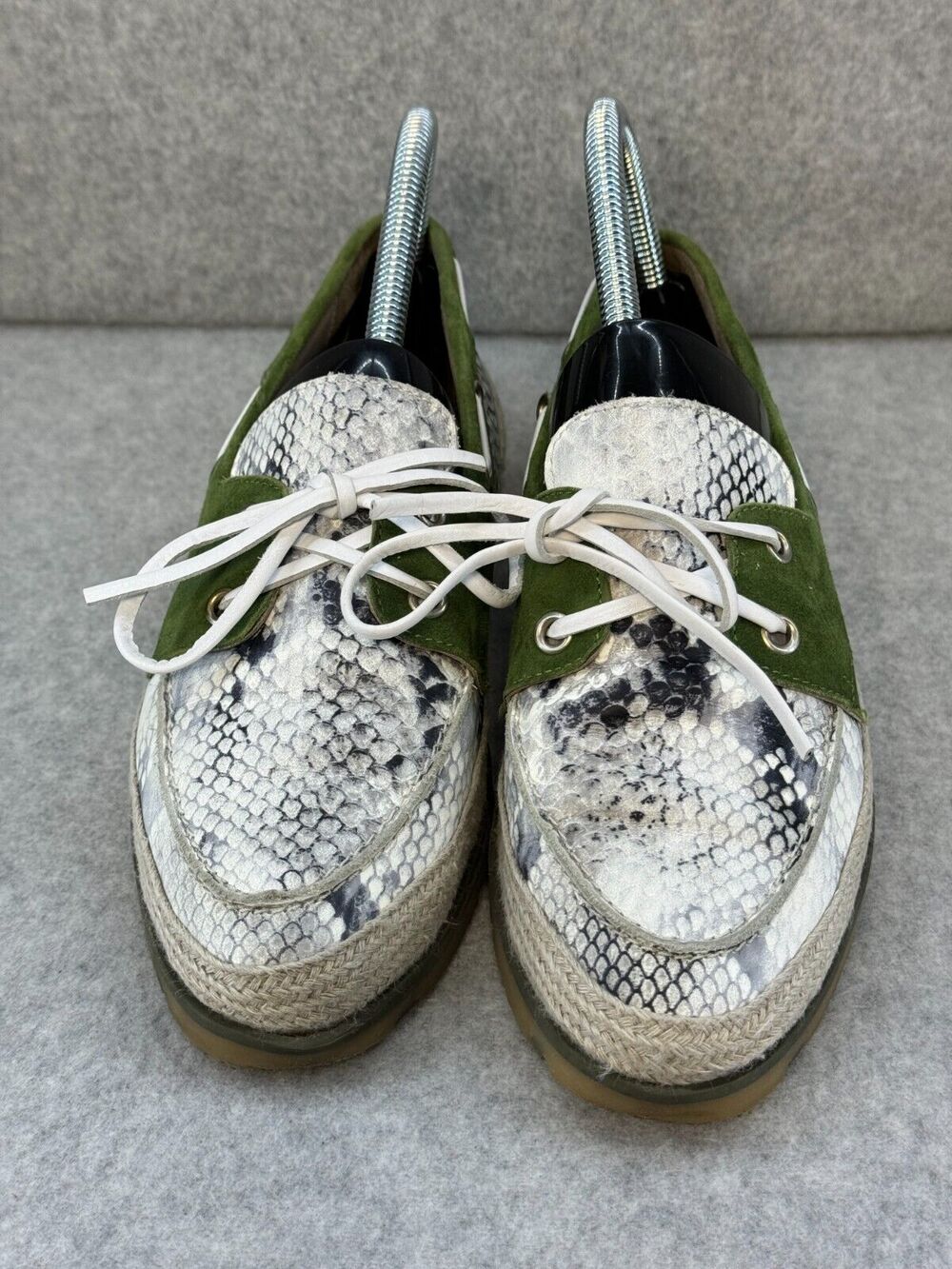 Donald J Pliner PALI Oxfords Green Boat Shoes Loafers Flats Sz 6B
